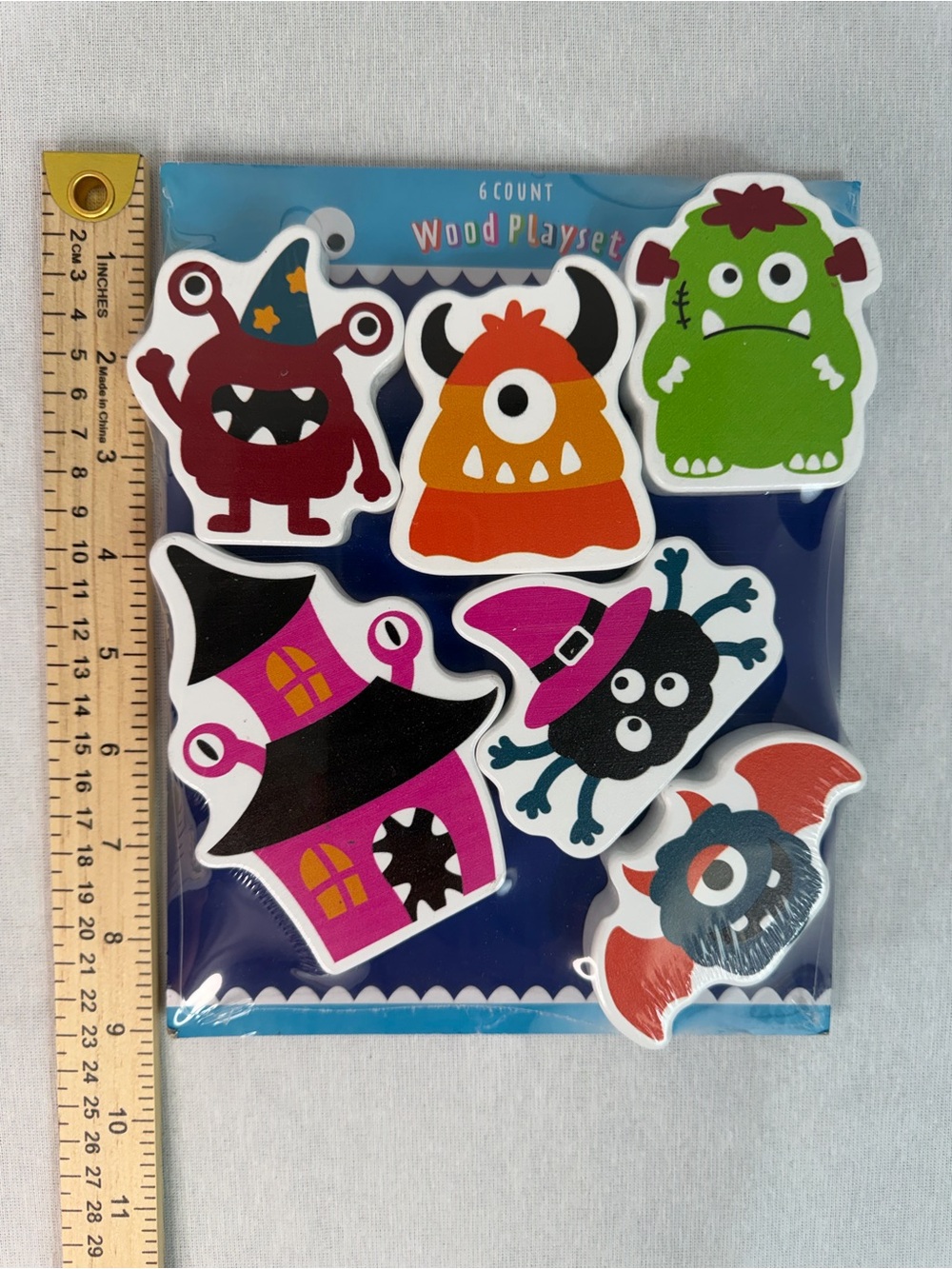 Kids Monster Wood Playset - Multicolor